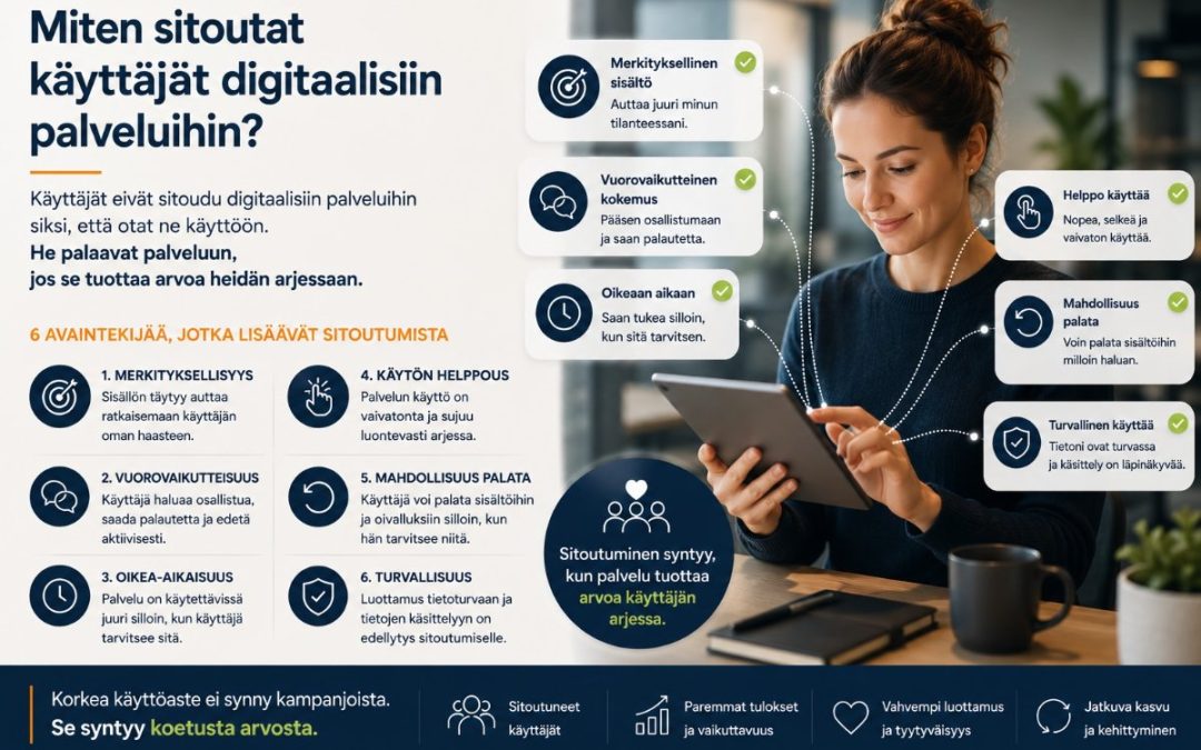 Miten sitoutat käyttäjät digitaalisiin palveluihin?